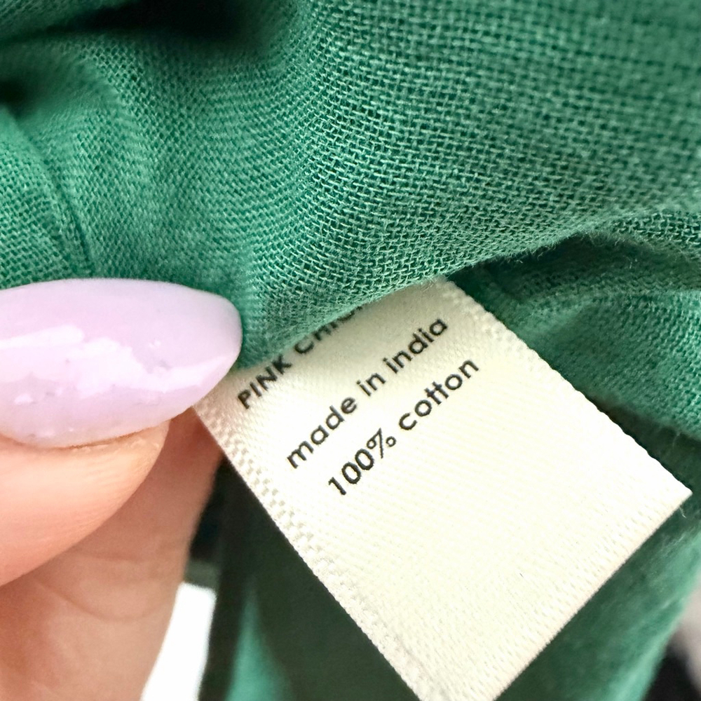 Pink Chicken New York Green Floral Long Sleeve Dress XS - Picture 7 of 7